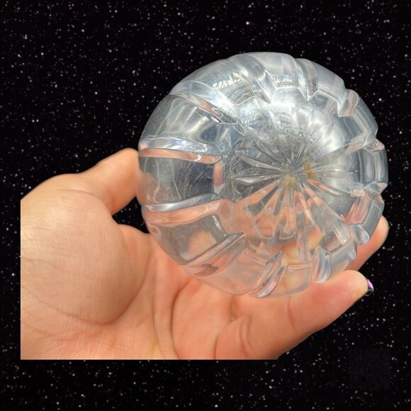 European Art Glass Vase Crystal Clear Mid Century Vintage Glass 6”T 2”W - Picture 7 of 11